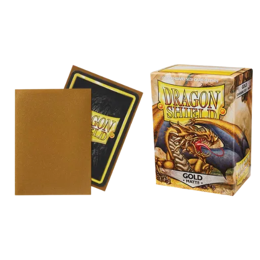 Dragon Shield Standard Sleeves - Matte Gold (100 Sleeves)-Arcane Tinmen-Radaddel