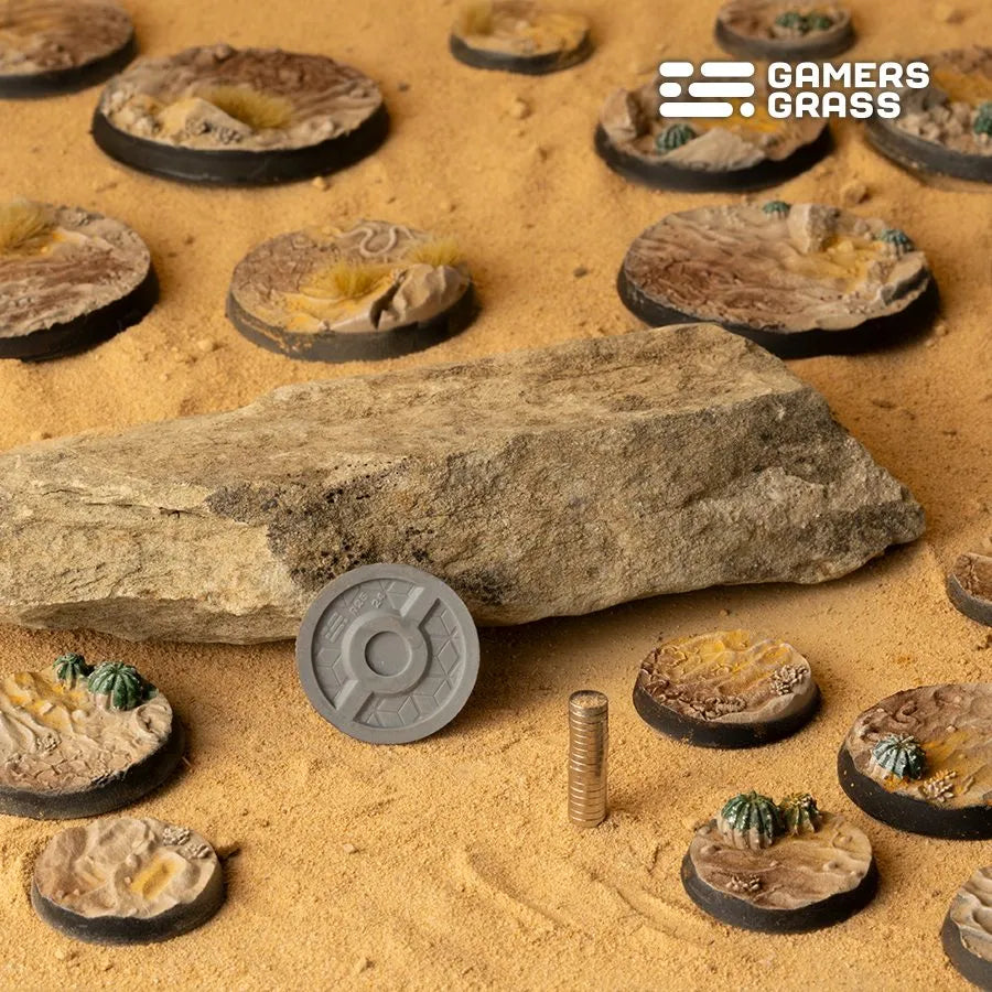Deserts of Maahl Bases Round 25mm (x10)-Gamers Grass-Radaddel