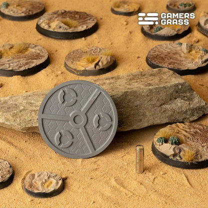 Deserts of Maahl Bases Round 50mm (x3)-Gamers Grass-Radaddel