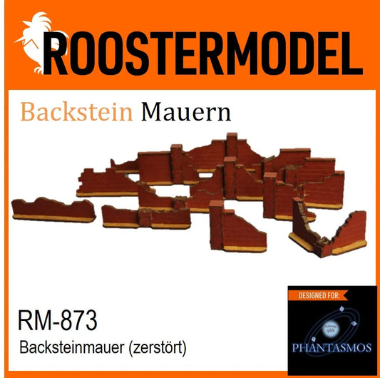 Backsteinmauer (zerstört)-Roostermodel-Radaddel