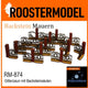 Gitterzaun mit Backsteinsäulen-Roostermodel-Radaddel