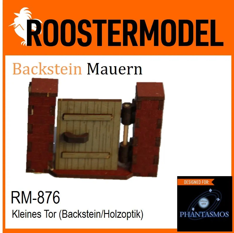 Kleines Tor (Backstein/Holzoptik)-Roostermodel-Radaddel