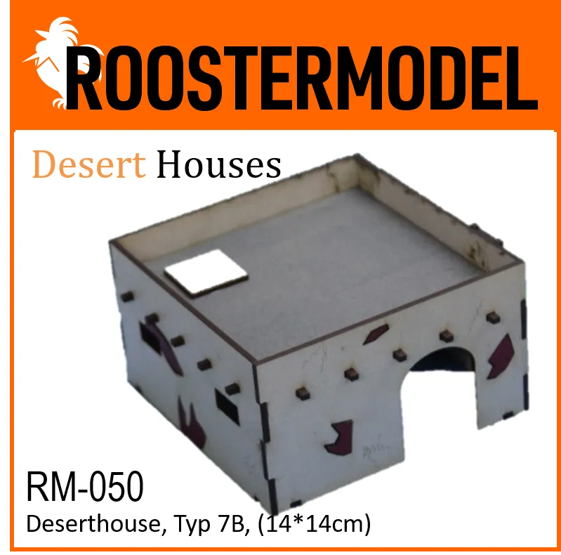 Deserthouse, Typ 7B, (14*14cm)-Roostermodel-Radaddel