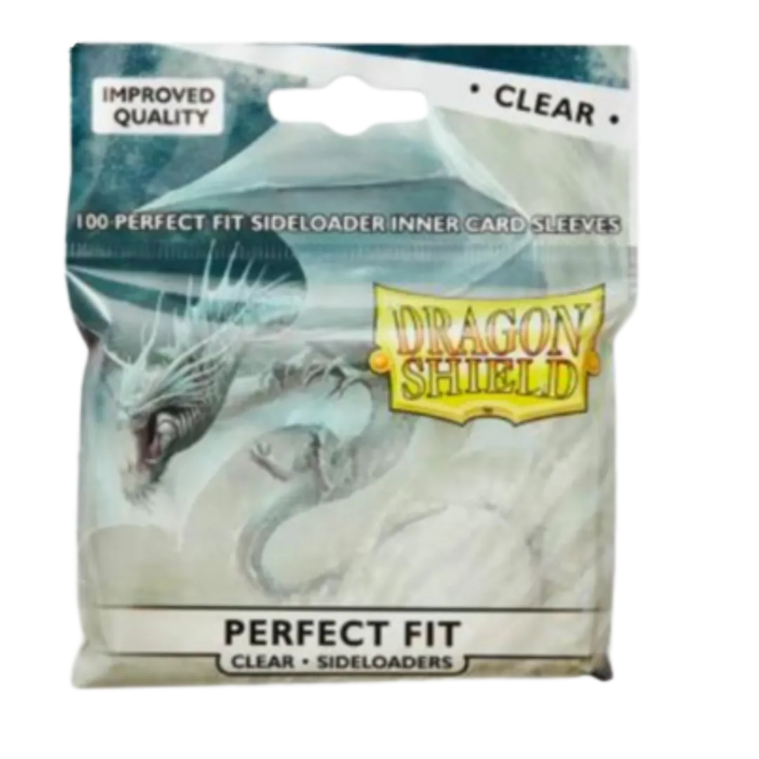 Dragon Shield Standard Perfect Fit Sideloading Sleeves - Clear (100 Sleeves)-Arcane Tinmen-Radaddel