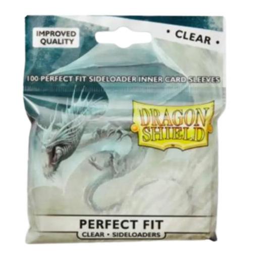 Dragon Shield Standard Perfect Fit Sideloading Sleeves - Clear (100 Sleeves)-Arcane Tinmen-Radaddel