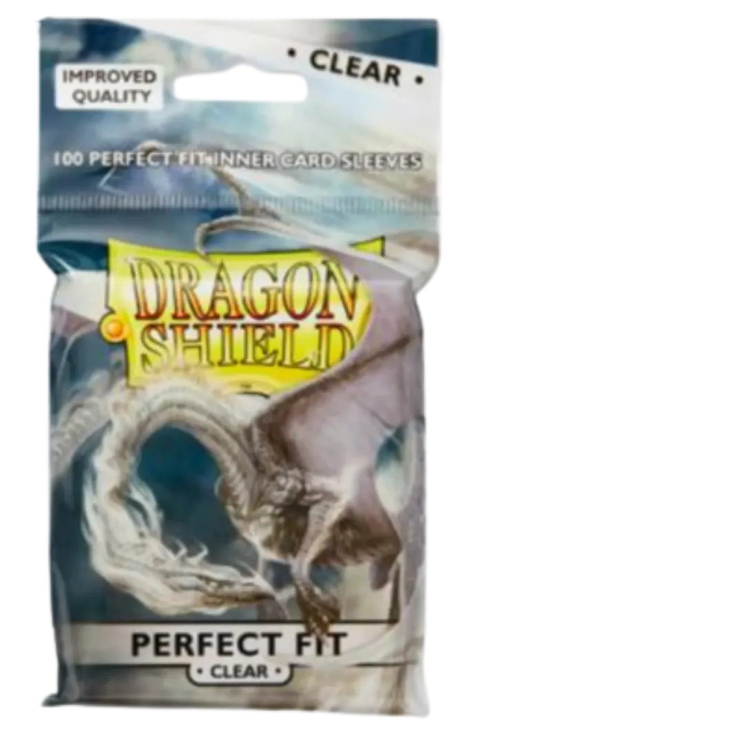 Dragon Shield Standard Perfect Fit Sleeves - Clear (100 Sleeves)-Arcane Tinmen-Radaddel