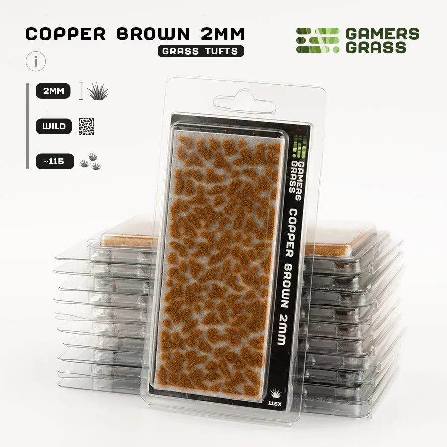 Copper Brown 2mm Tufts-Gamers Grass-Radaddel