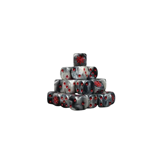 Chaos Demon Red Star Dice 16mm Round (25 Stück)-Baron of Dice-Radaddel