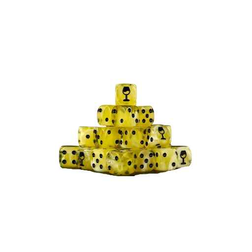 White Wine Dice 16mm Square (25 Stück)-Baron of Dice-Radaddel