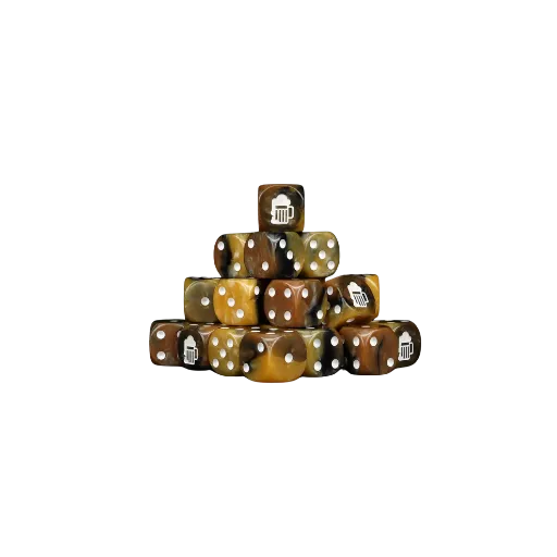 Beer Mug Dice 16mm Square (25 Stück)-Baron of Dice-Radaddel