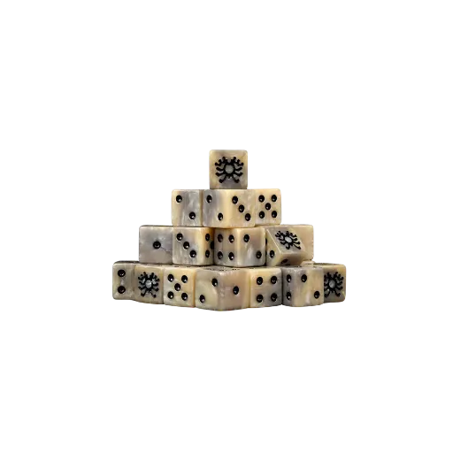 Skeleton Rune Dice 16mm Square (25 Stück)-Baron of Dice-Radaddel