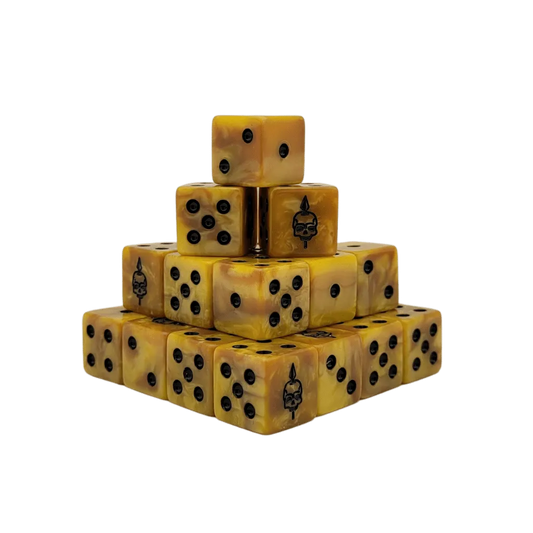 Gold Company Dice 16mm Round (25 Stück)-Baron of Dice-Radaddel