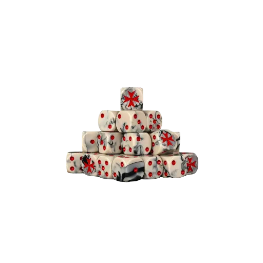 Knight Templar Red Dice 16mm Round (25 Stück)-Baron of Dice-Radaddel