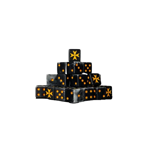 Knight Templars 4 Dice 16mm Square (25 Stück)-Baron of Dice-Radaddel