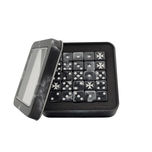 Knight Templar 2 Dice 12 mm (25 Stück)-Baron of Dice-Radaddel
