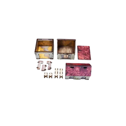 Pre-painted WWII Normandy Homestead with Outbuildings-Micro Art Studio-Radaddel