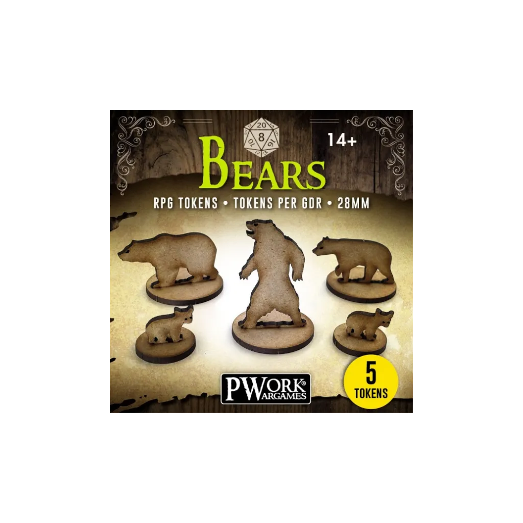 RPG TOKENS Bears-PWork Wargames-Radaddel