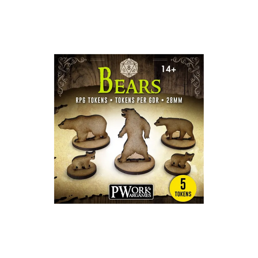 RPG TOKENS Bears-PWork Wargames-Radaddel
