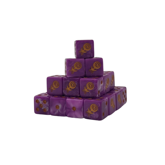 Gluttony Gold Inlay Square 16mm (25 Stück)-Baron of Dice-Radaddel