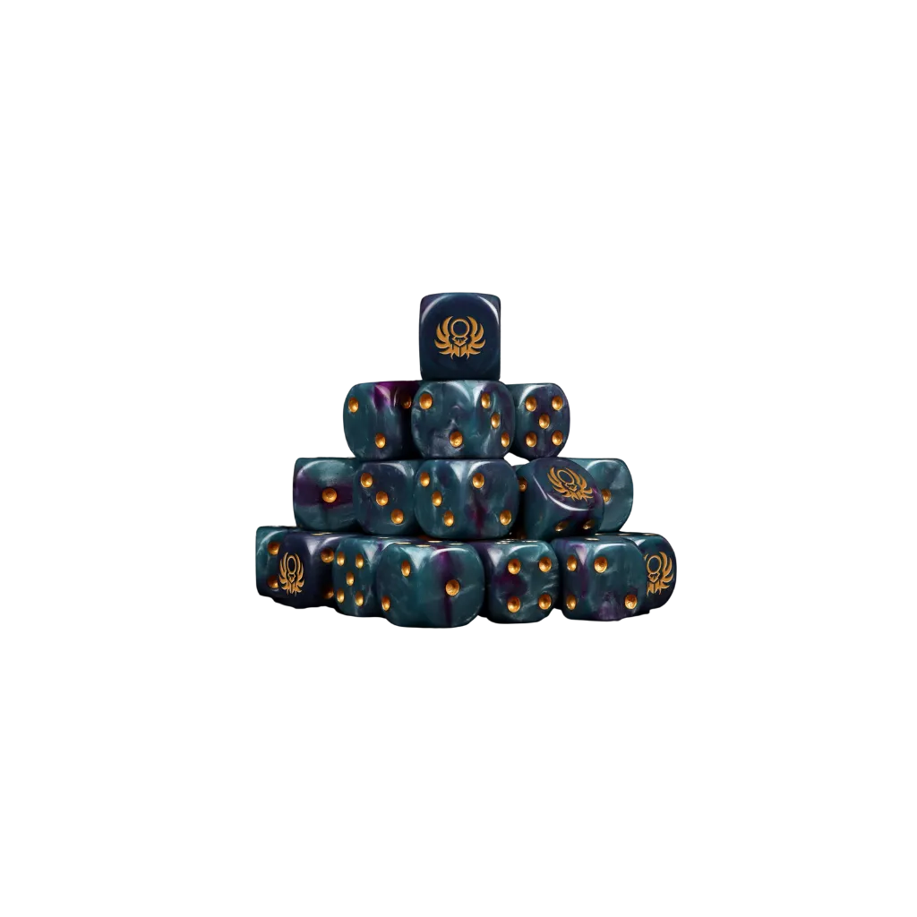 Sun Scarab Blue Round 16mm (25 Stück)-Baron of Dice-Radaddel
