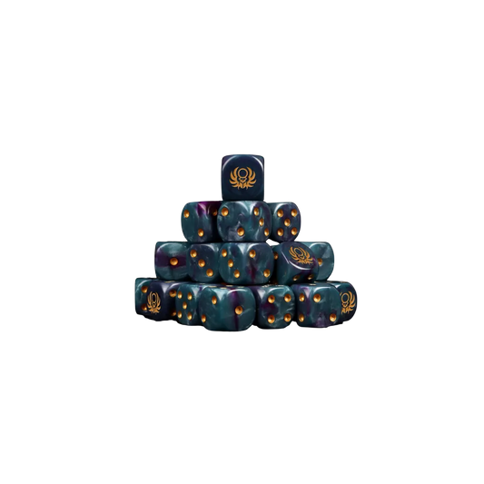 Sun Scarab Blue Round 16mm (25 Stück)-Baron of Dice-Radaddel