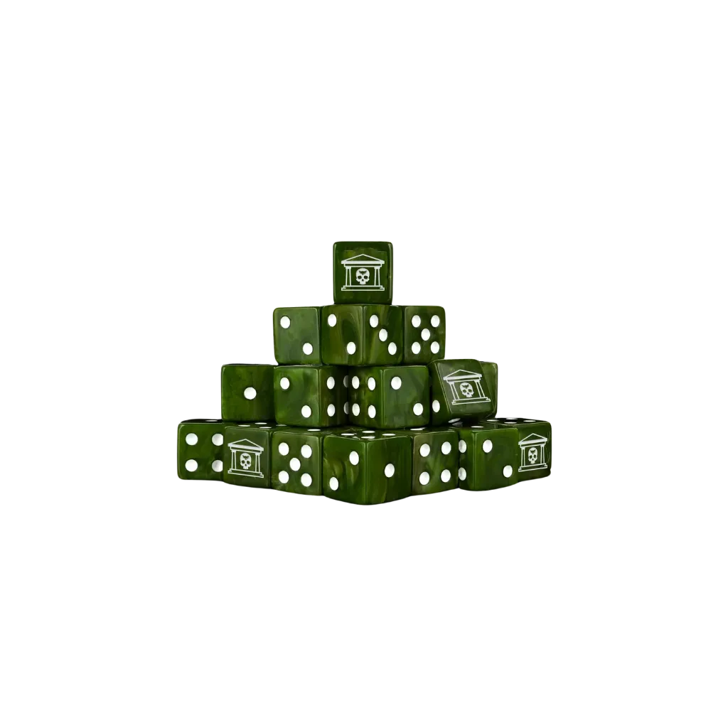 Military Gate Green Square 16mm (25 Stück)-Baron of Dice-Radaddel
