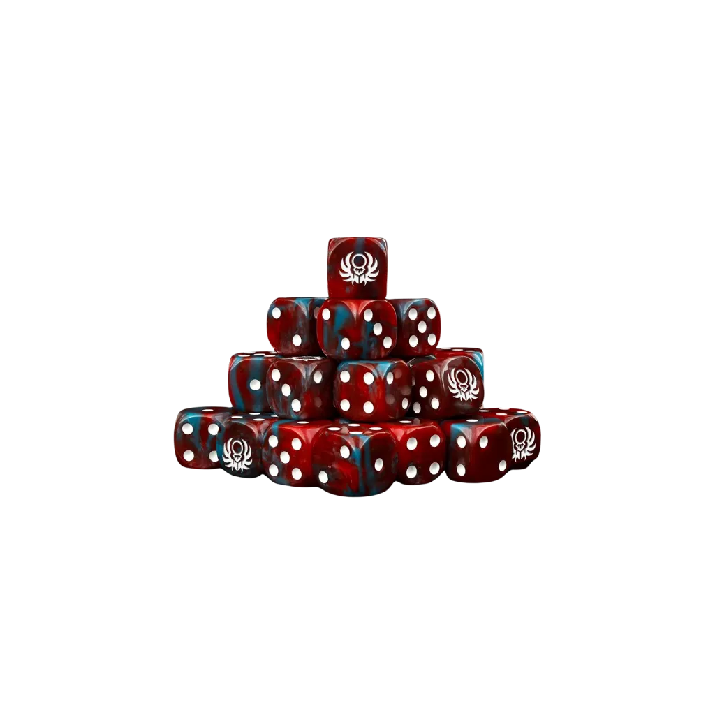 Sun Scarab Red Round 16mm (25 Stück)-Baron of Dice-Radaddel