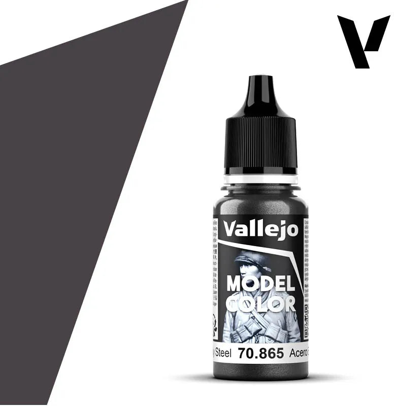 Model Color Oily Steel 18 ml (196)-Vallejo-Radaddel