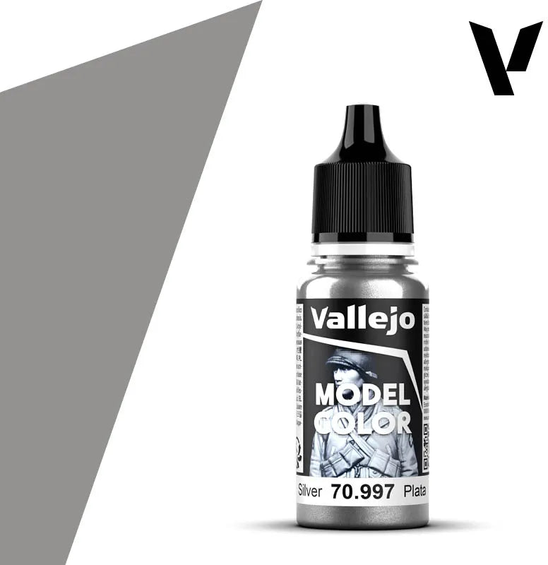 Model Color Silver 18 ml (195)-Vallejo-Radaddel