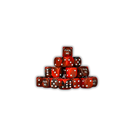 Fuck Me, Bad Dice Red Round 16mm (25 Stück)-Baron of Dice-Radaddel