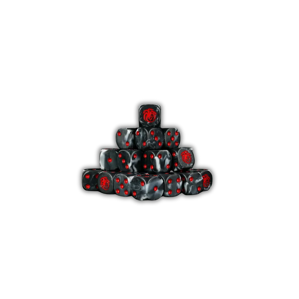 Thrice Headed Dragon Round 16mm (25 Stück)-Baron of Dice-Radaddel