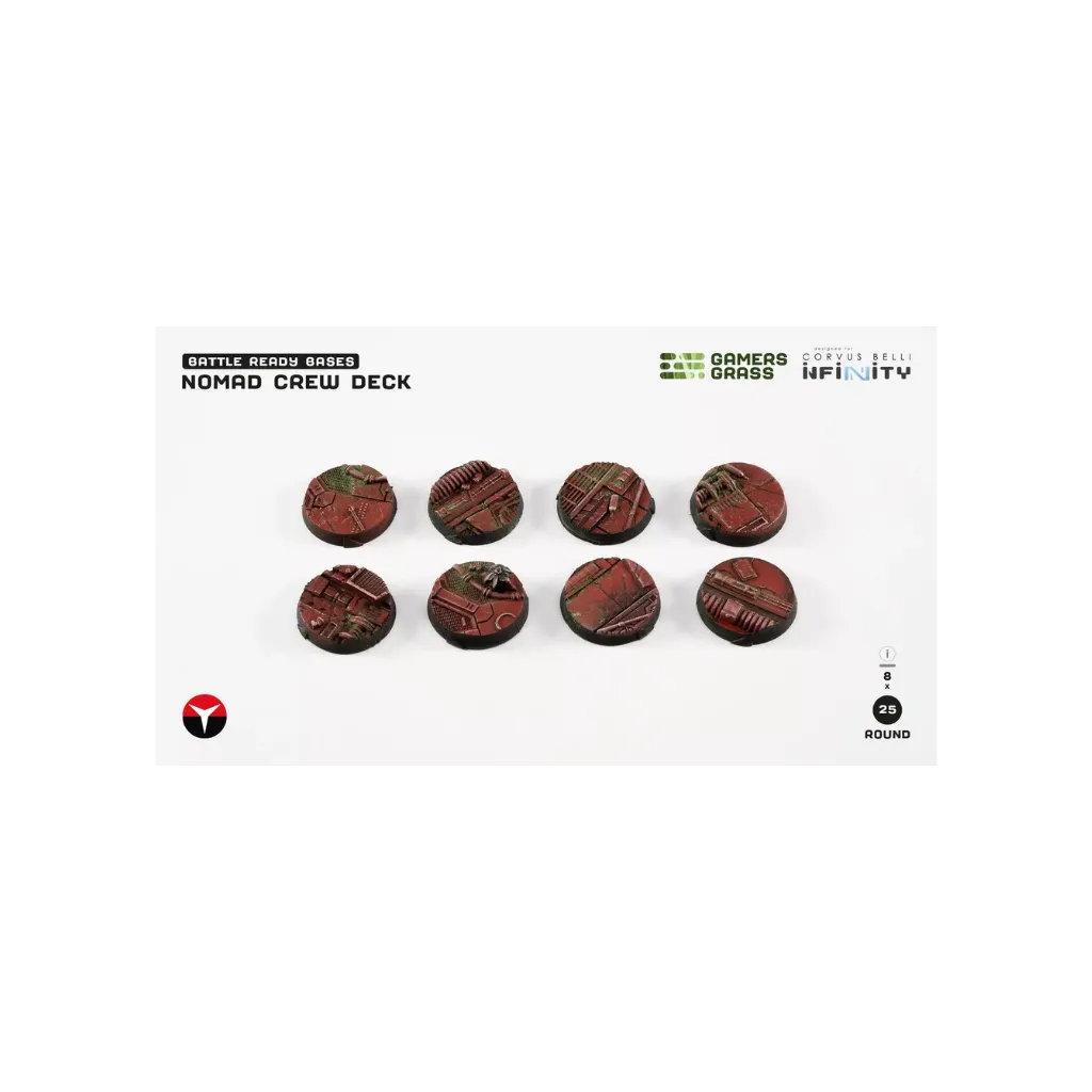 Nomad Crew Deck Round 25mm (8x)-Gamers Grass-Radaddel