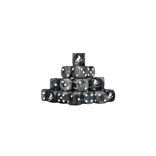 Black Crow Dice 16mm Round (25 Stück)-Baron of Dice-Radaddel