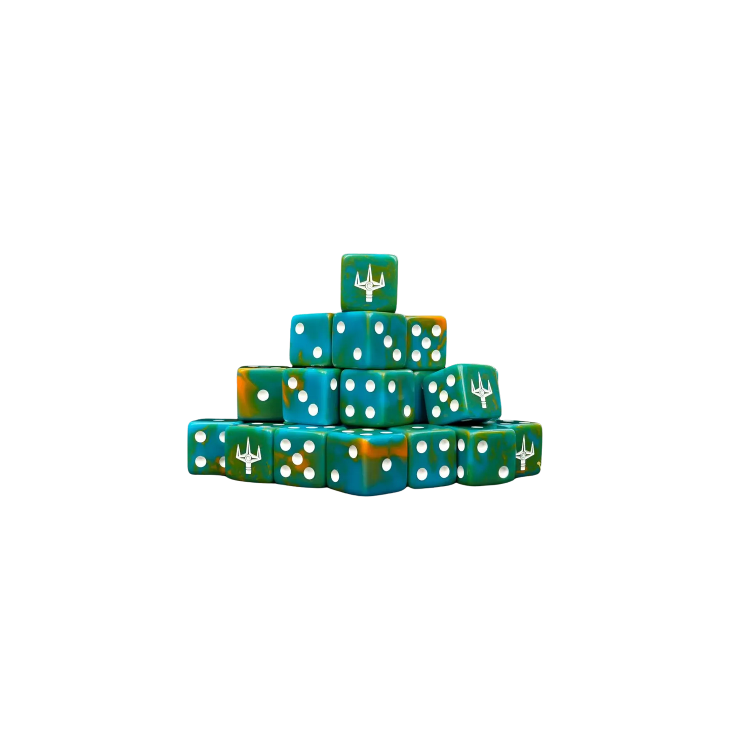 KoW Trident Realm Dice 16mm Square-Baron of Dice-Radaddel