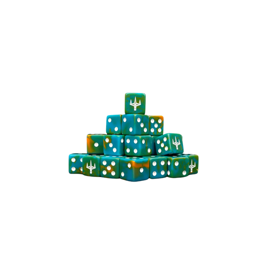 KoW Trident Realm Dice 16mm Square-Baron of Dice-Radaddel