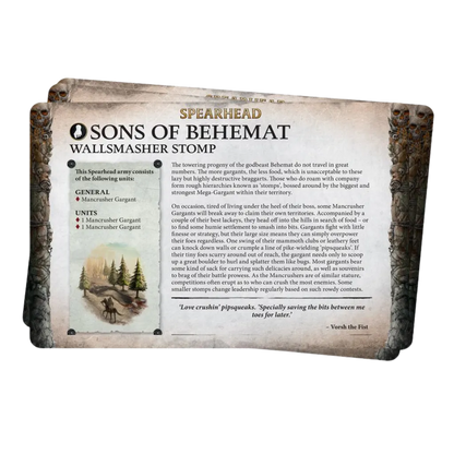 Sons of Behemat: Faction Pack (englisch)-Games Workshop-Radaddel