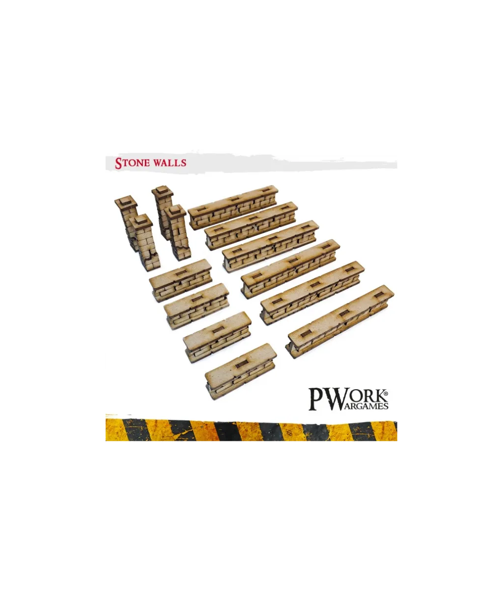 MDF Terrain Stone Walls-PWork Wargames-Radaddel