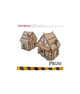 MDF Terrain Town Houses-PWork Wargames-Radaddel