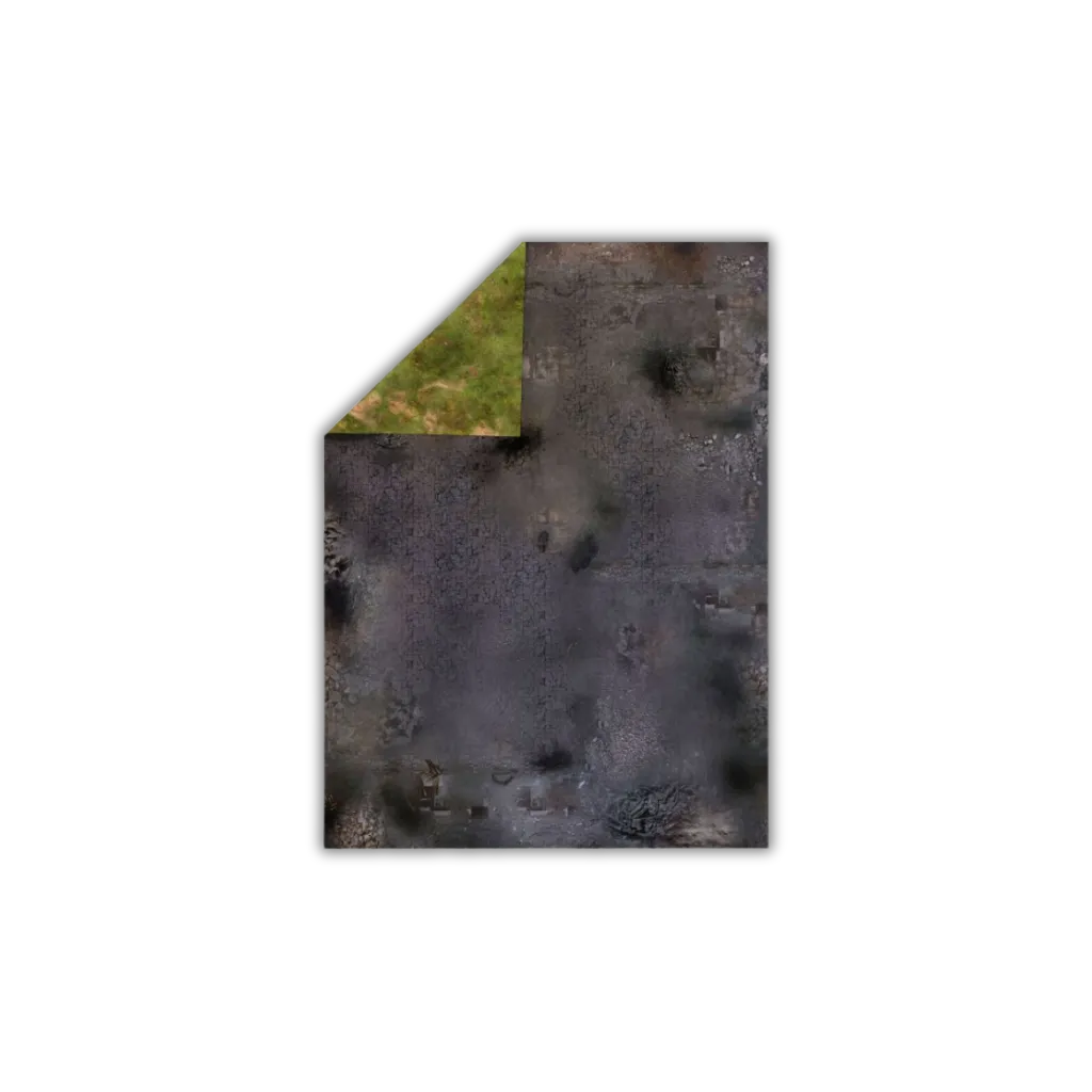 Neoprene Mat 2-sided Ruined City 44x60''-Playmats.eu-Radaddel