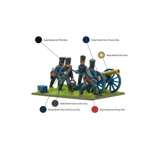 Napoleonic Prussian Foot Artillery with 6- or 12-Pdr (1813-15)-Warlord Games-Radaddel