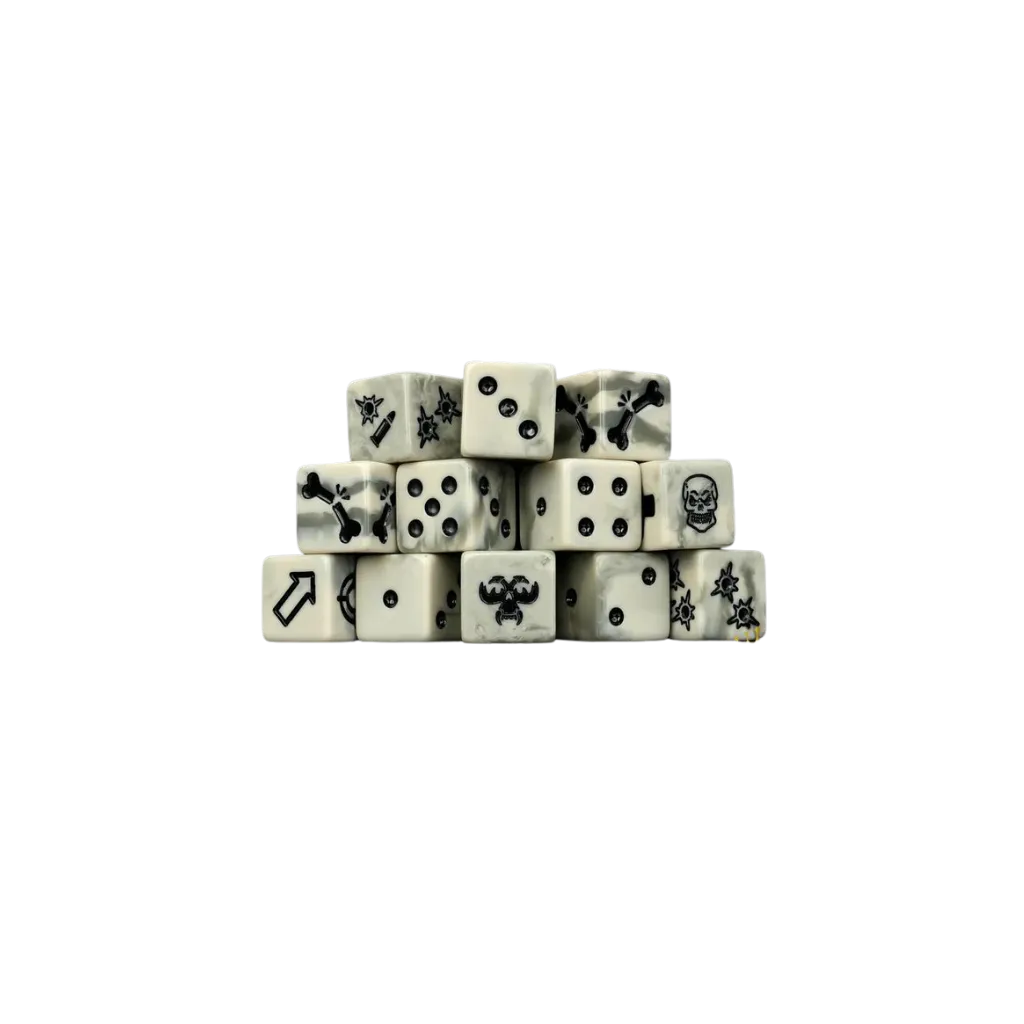 Ash Wasteland Dice - Skirmish Set-Baron of Dice-Radaddel