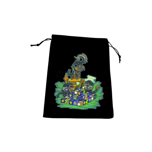 Premium Black Dice Bag - Celestial Dinosaurs-Baron of Dice-Radaddel