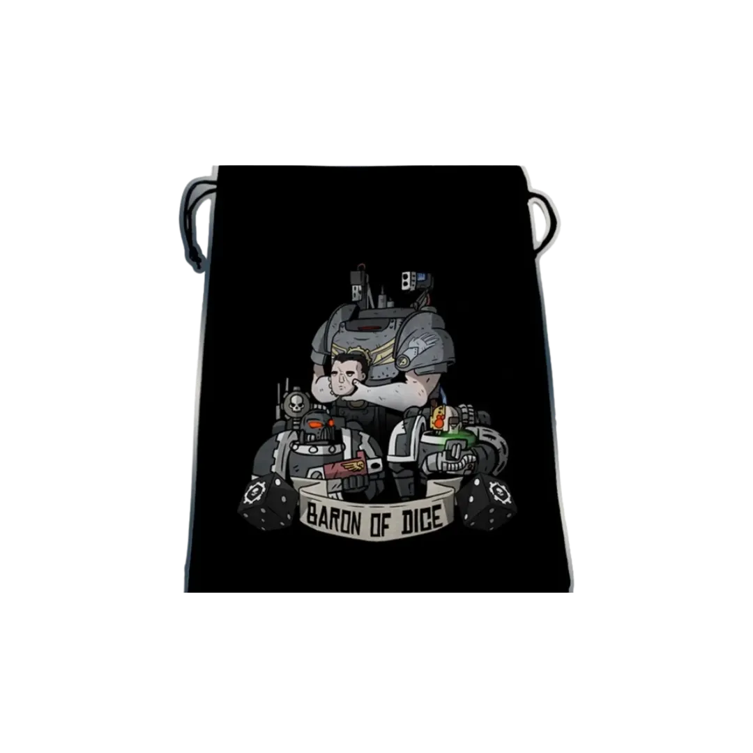 Premium Black Dice Bag - Man & Machine-Baron of Dice-Radaddel