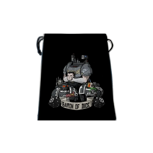 Premium Black Dice Bag - Man & Machine-Baron of Dice-Radaddel