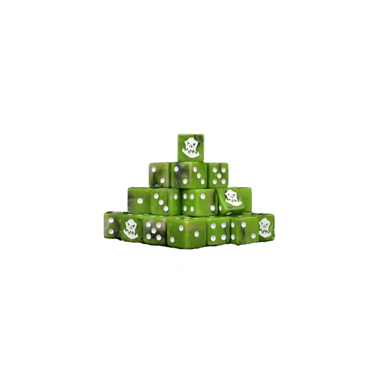 Orc OG White Dice 16mm Square (25 Stück)-Baron of Dice-Radaddel