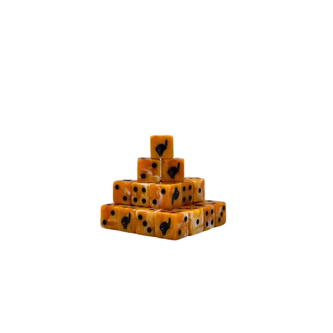 Robot Helm Ochre Dice 16mm Square (25 Stück)-Baron of Dice-Radaddel