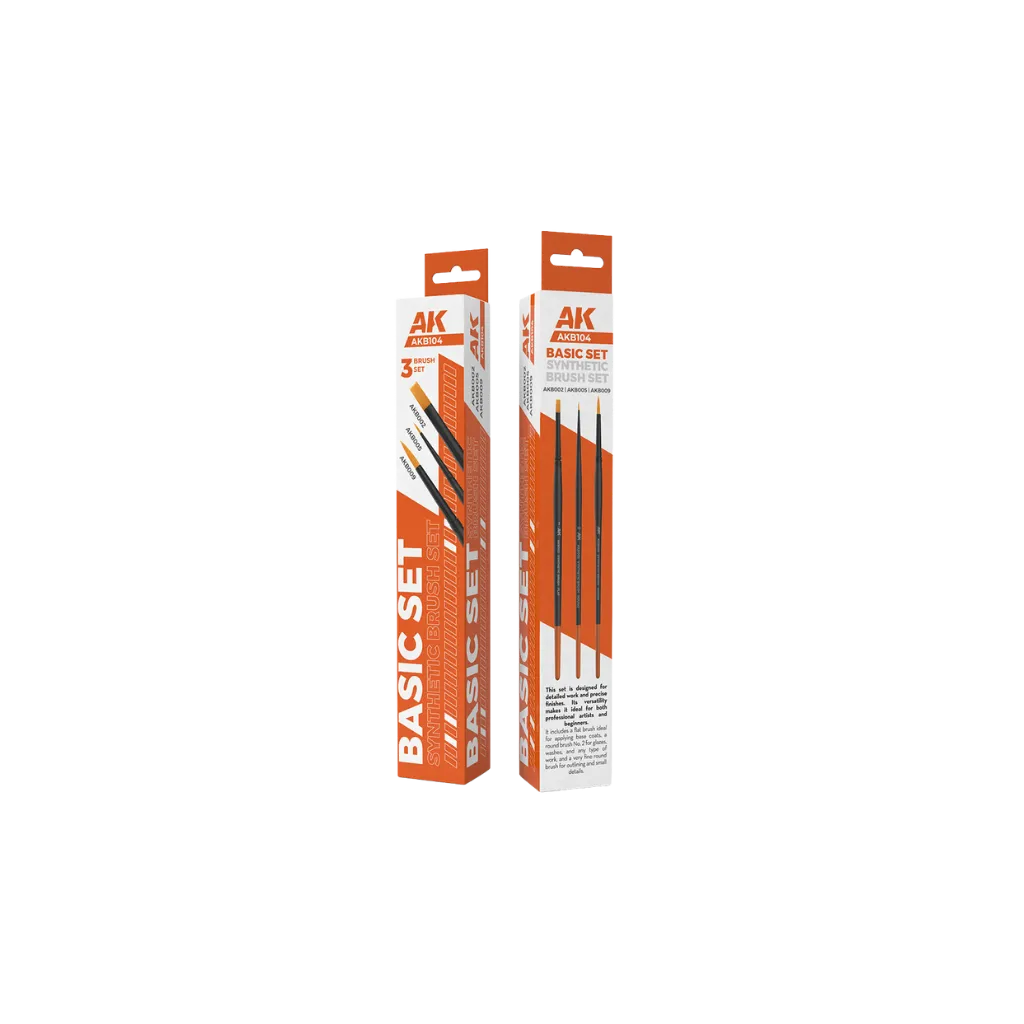 Basic Brushes Set (3 brushes)-AK-Interactive-Radaddel