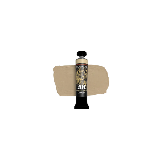 AK Gouache Earth (Dry) 20 ml-AK-Interactive-Radaddel