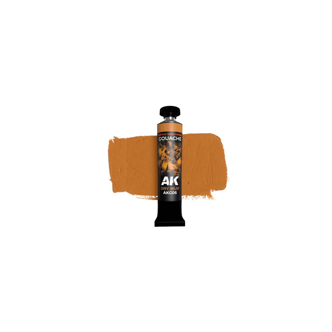 AK Gouache Dry Mud 20 ml-AK-Interactive-Radaddel