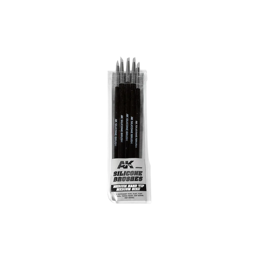 Set of 5 Silicone Brushes Medium Hard Tip Medium AK-AK-Interactive-Radaddel